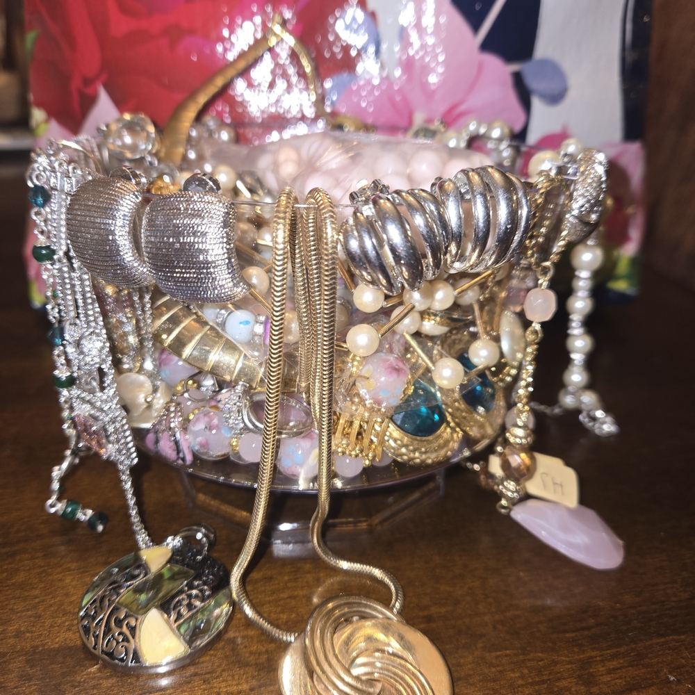 Mixed Jewelry Collection with Silver and Gold Tones